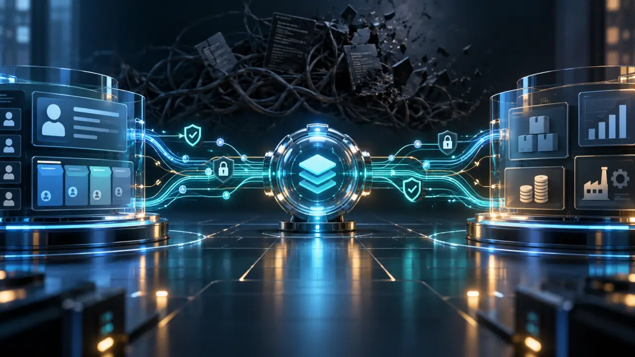 Architecture de flux de données entre un CRM et un ERP sécurisée par BitLien